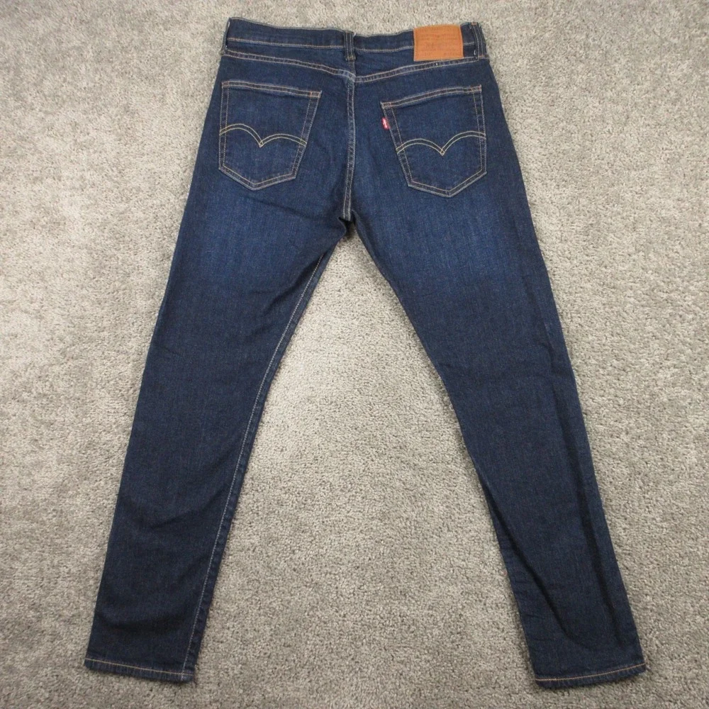 Levis Jeans Mens 34x32 Blue 512 Slim Tapered  Premium Dark Wash Fade Denim Pants